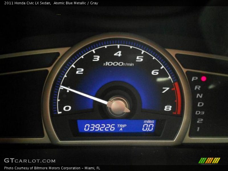 Atomic Blue Metallic / Gray 2011 Honda Civic LX Sedan
