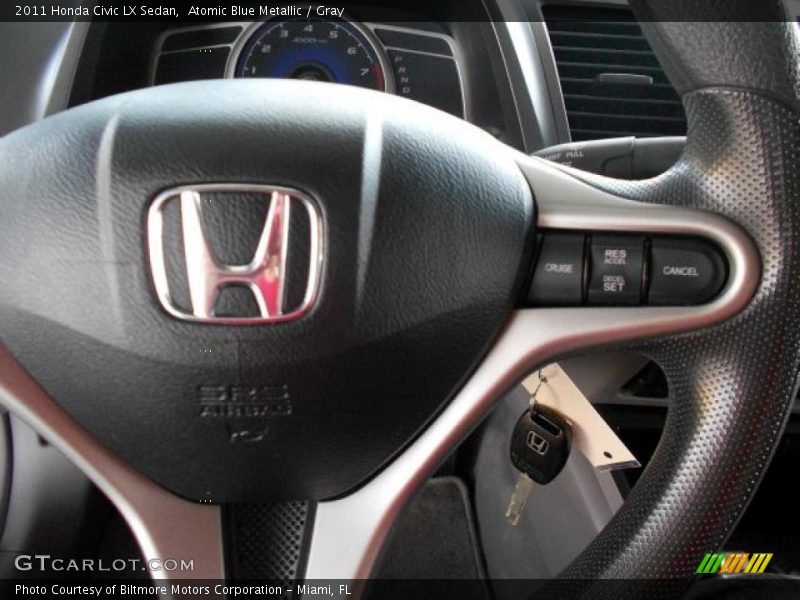 Atomic Blue Metallic / Gray 2011 Honda Civic LX Sedan