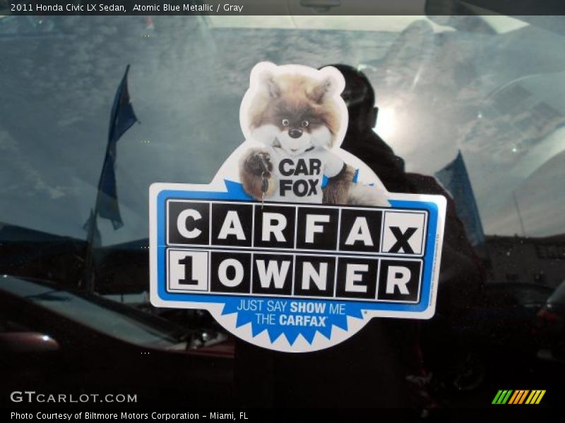Atomic Blue Metallic / Gray 2011 Honda Civic LX Sedan
