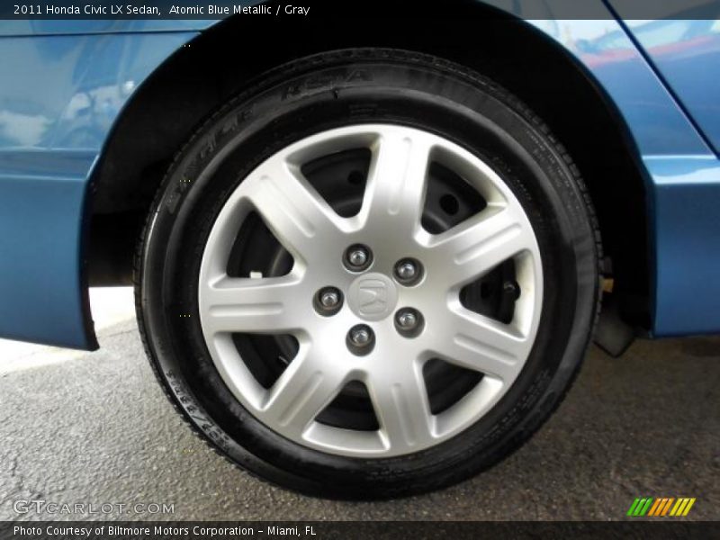 Atomic Blue Metallic / Gray 2011 Honda Civic LX Sedan