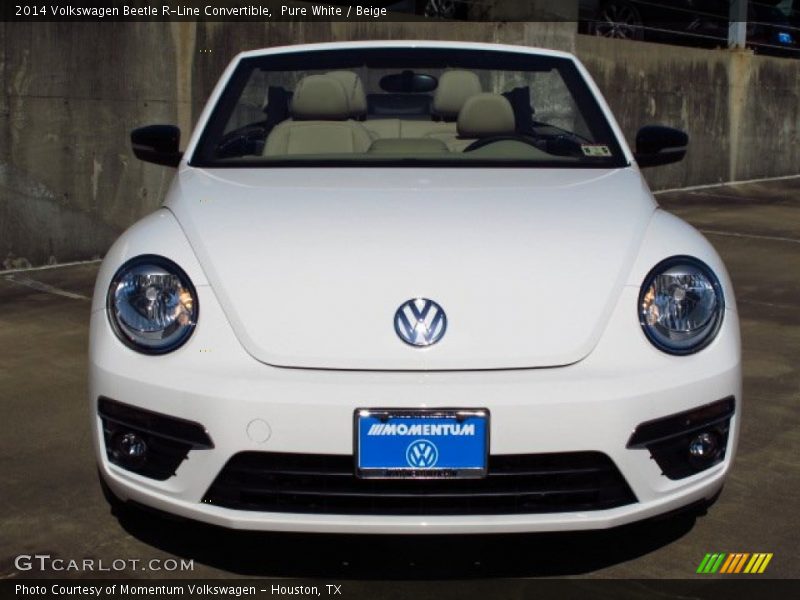 Pure White / Beige 2014 Volkswagen Beetle R-Line Convertible