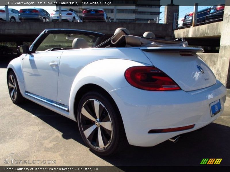 Pure White / Beige 2014 Volkswagen Beetle R-Line Convertible