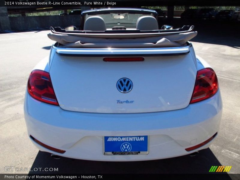Pure White / Beige 2014 Volkswagen Beetle R-Line Convertible