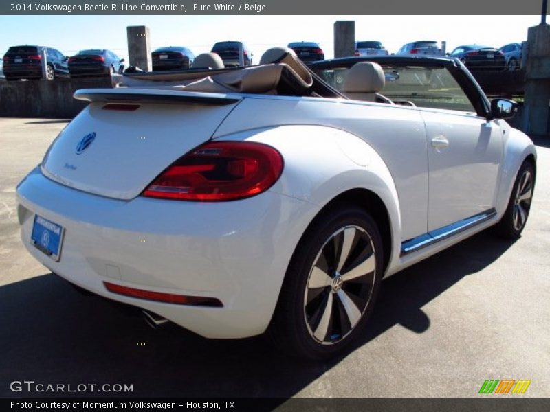 Pure White / Beige 2014 Volkswagen Beetle R-Line Convertible