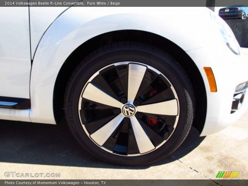 Pure White / Beige 2014 Volkswagen Beetle R-Line Convertible