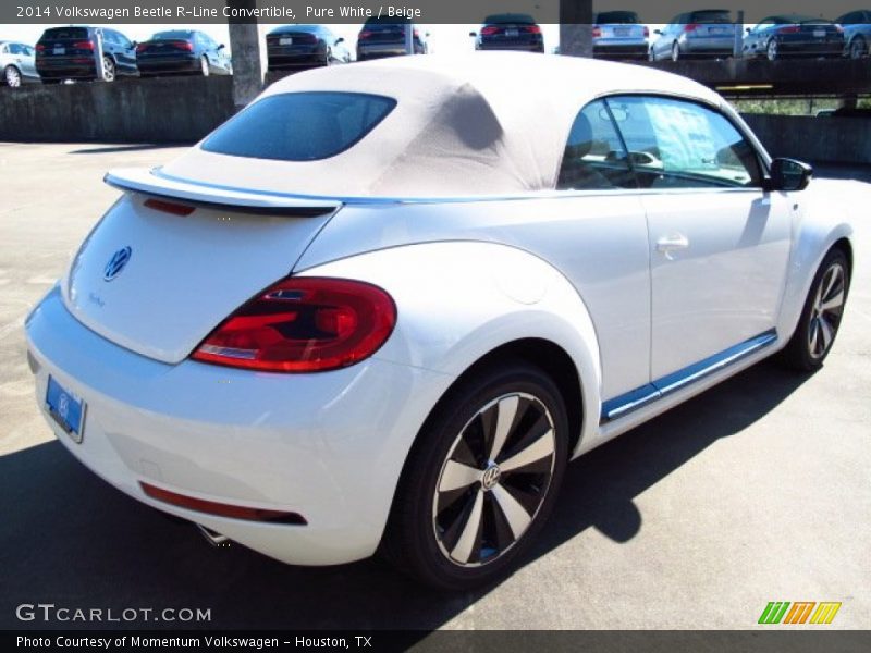 Pure White / Beige 2014 Volkswagen Beetle R-Line Convertible