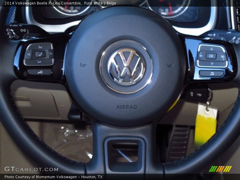 Pure White / Beige 2014 Volkswagen Beetle R-Line Convertible