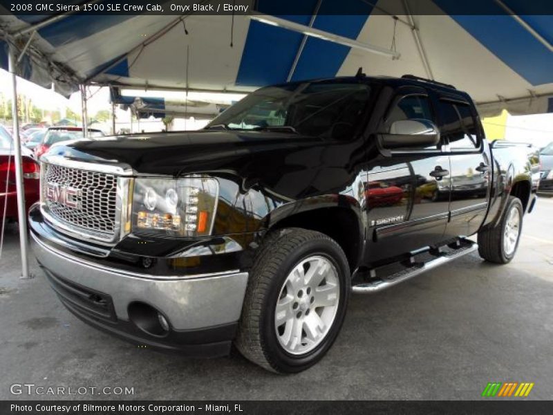 Onyx Black / Ebony 2008 GMC Sierra 1500 SLE Crew Cab
