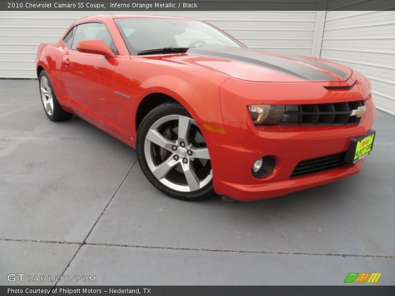 Inferno Orange Metallic / Black 2010 Chevrolet Camaro SS Coupe