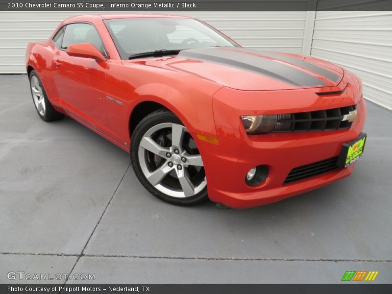 Inferno Orange Metallic / Black 2010 Chevrolet Camaro SS Coupe