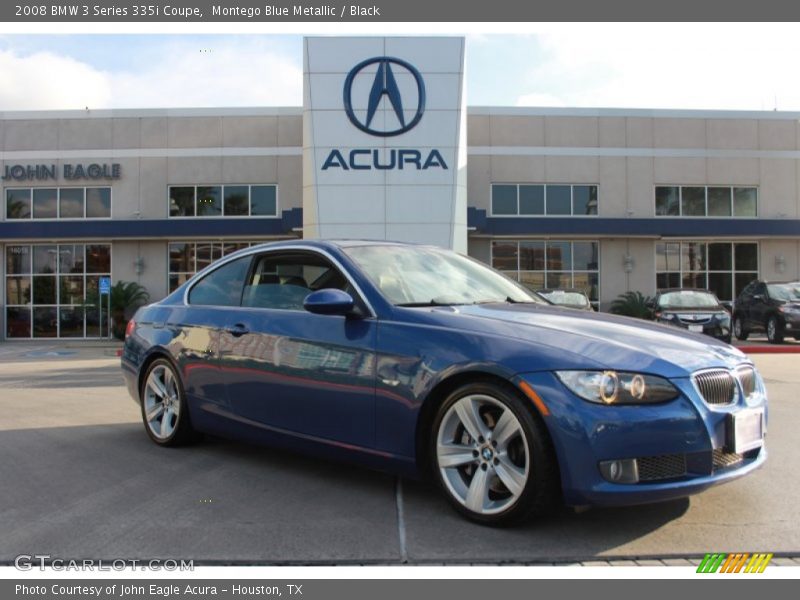 Montego Blue Metallic / Black 2008 BMW 3 Series 335i Coupe