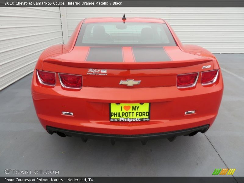 Inferno Orange Metallic / Black 2010 Chevrolet Camaro SS Coupe