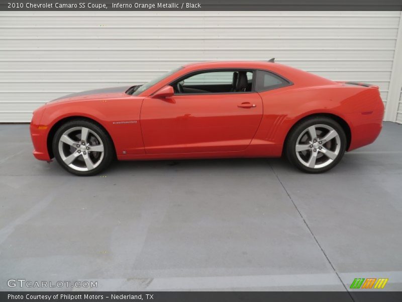 Inferno Orange Metallic / Black 2010 Chevrolet Camaro SS Coupe