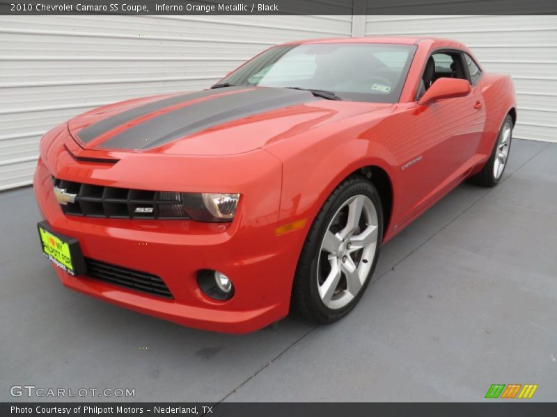 Inferno Orange Metallic / Black 2010 Chevrolet Camaro SS Coupe