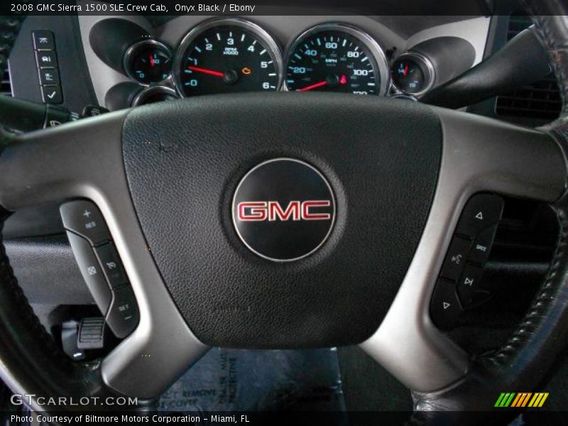 Onyx Black / Ebony 2008 GMC Sierra 1500 SLE Crew Cab