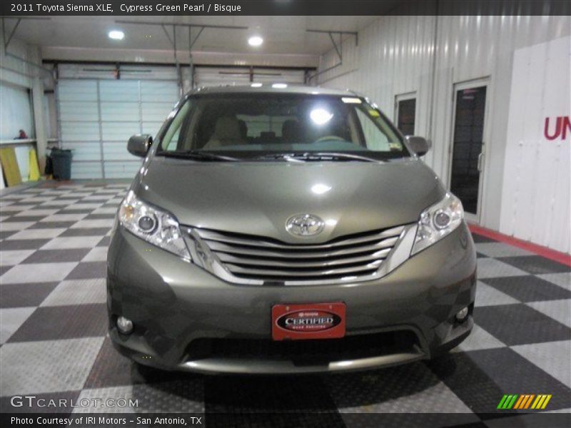 Cypress Green Pearl / Bisque 2011 Toyota Sienna XLE