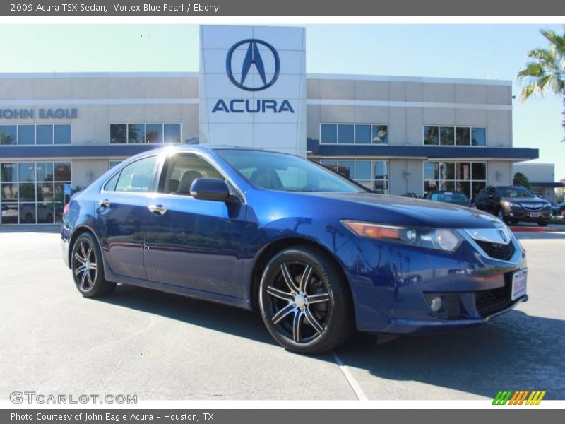 Vortex Blue Pearl / Ebony 2009 Acura TSX Sedan