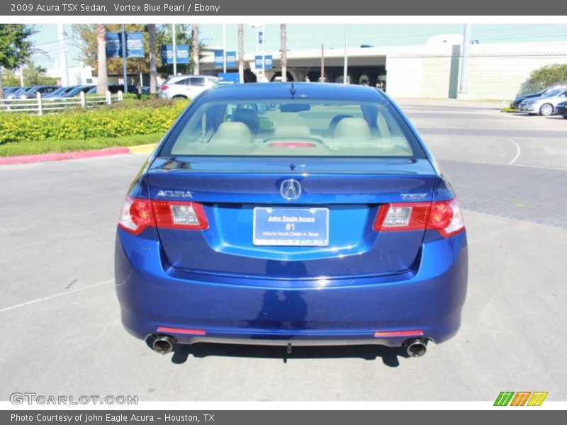Vortex Blue Pearl / Ebony 2009 Acura TSX Sedan