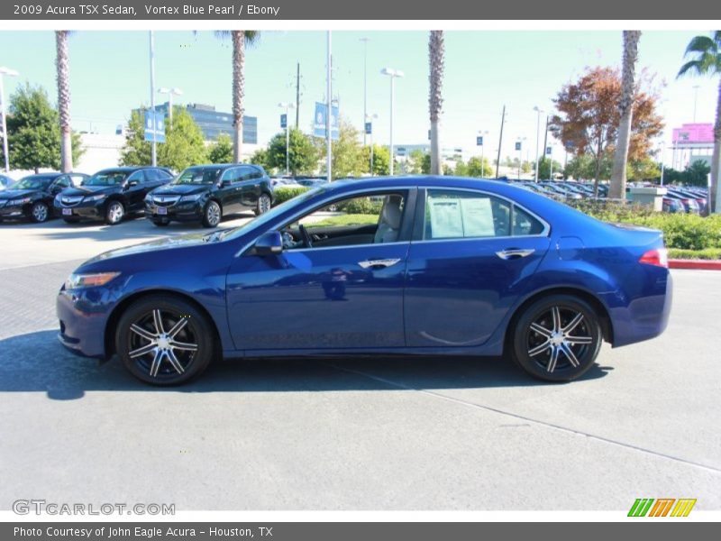 Vortex Blue Pearl / Ebony 2009 Acura TSX Sedan