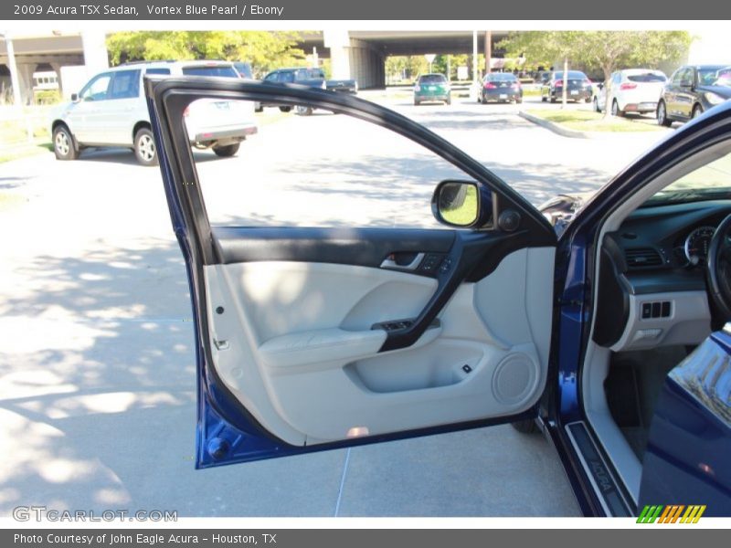 Vortex Blue Pearl / Ebony 2009 Acura TSX Sedan