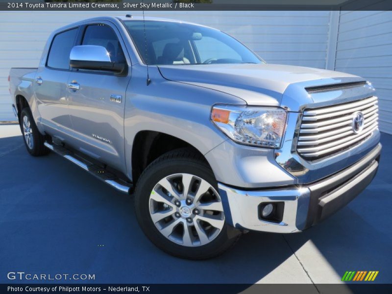 Silver Sky Metallic / Black 2014 Toyota Tundra Limited Crewmax
