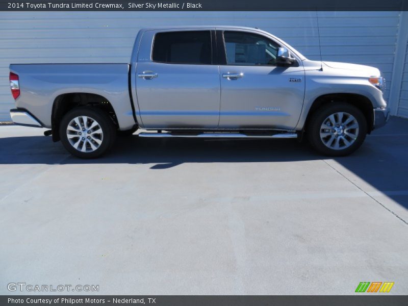 Silver Sky Metallic / Black 2014 Toyota Tundra Limited Crewmax