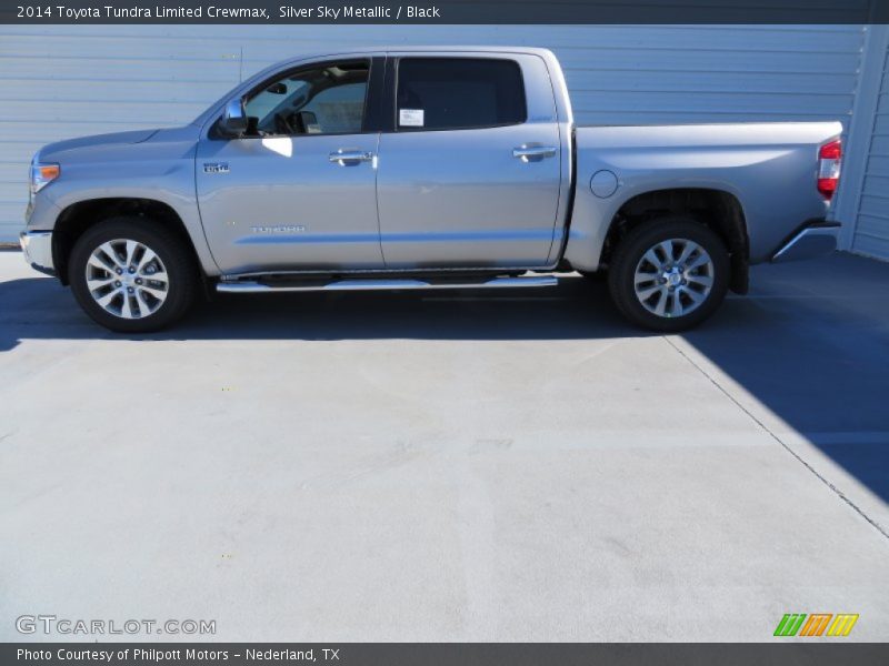 Silver Sky Metallic / Black 2014 Toyota Tundra Limited Crewmax