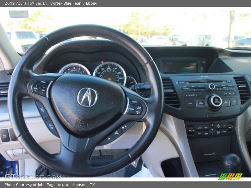 Vortex Blue Pearl / Ebony 2009 Acura TSX Sedan