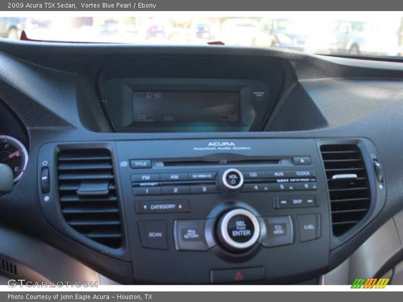 Vortex Blue Pearl / Ebony 2009 Acura TSX Sedan