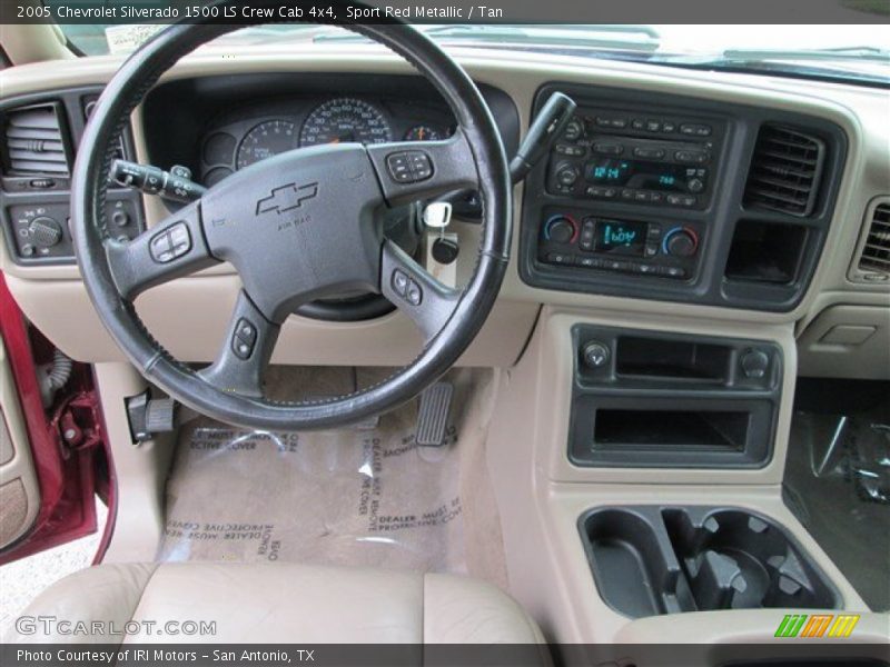 Sport Red Metallic / Tan 2005 Chevrolet Silverado 1500 LS Crew Cab 4x4