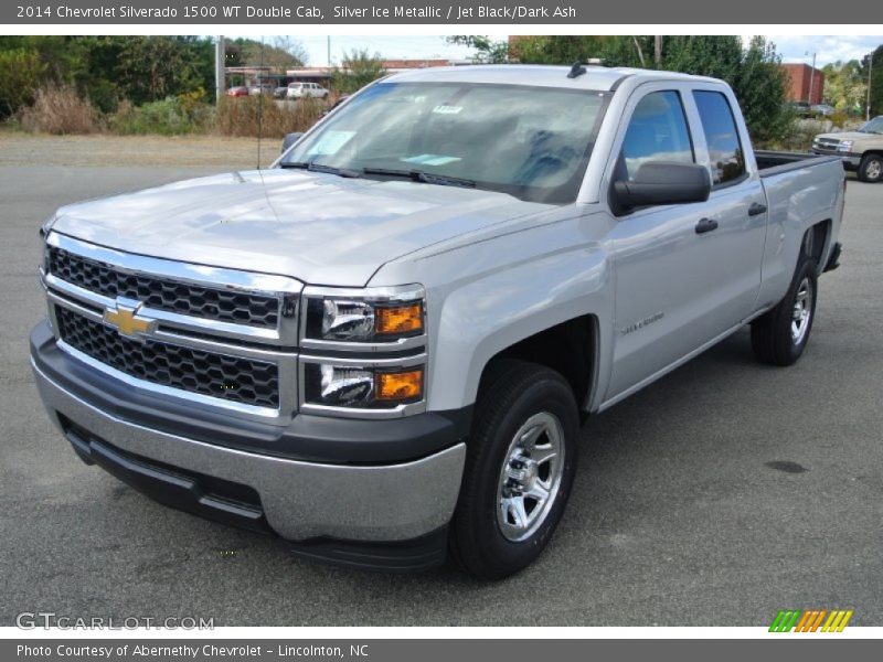 Silver Ice Metallic / Jet Black/Dark Ash 2014 Chevrolet Silverado 1500 WT Double Cab