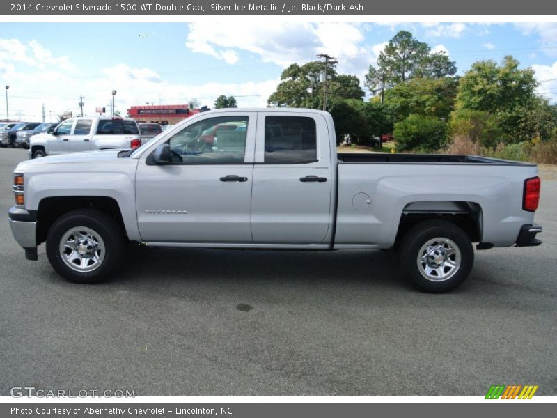 Silver Ice Metallic / Jet Black/Dark Ash 2014 Chevrolet Silverado 1500 WT Double Cab