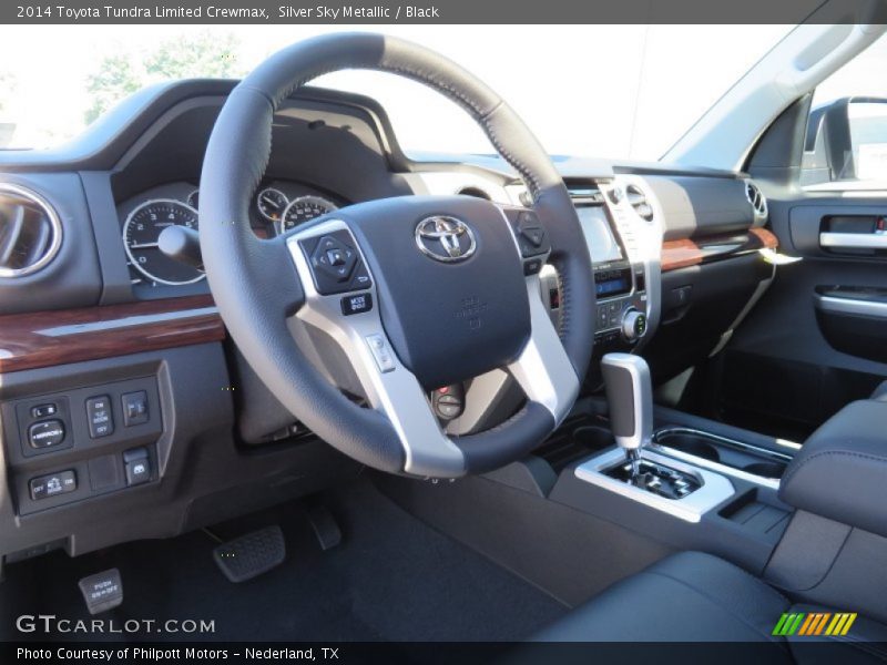 Silver Sky Metallic / Black 2014 Toyota Tundra Limited Crewmax