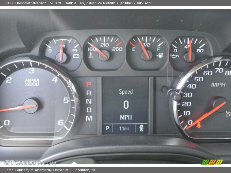 Silver Ice Metallic / Jet Black/Dark Ash 2014 Chevrolet Silverado 1500 WT Double Cab