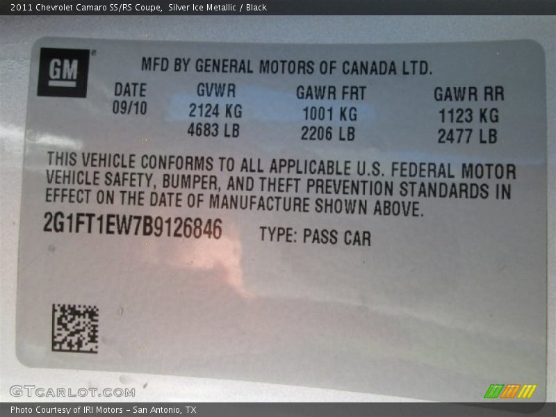 Silver Ice Metallic / Black 2011 Chevrolet Camaro SS/RS Coupe