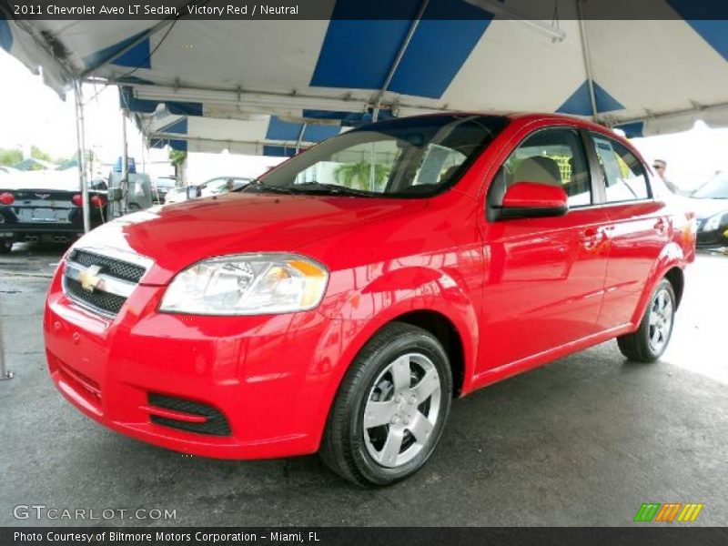 Victory Red / Neutral 2011 Chevrolet Aveo LT Sedan