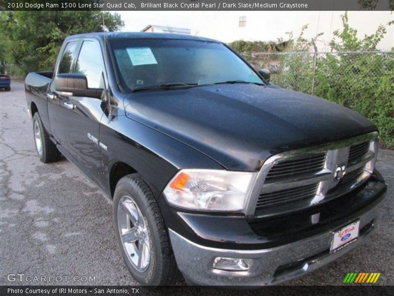 Brilliant Black Crystal Pearl / Dark Slate/Medium Graystone 2010 Dodge Ram 1500 Lone Star Quad Cab