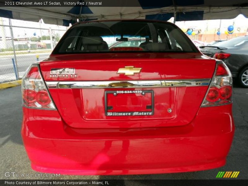 Victory Red / Neutral 2011 Chevrolet Aveo LT Sedan