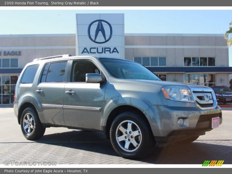 Sterling Gray Metallic / Black 2009 Honda Pilot Touring