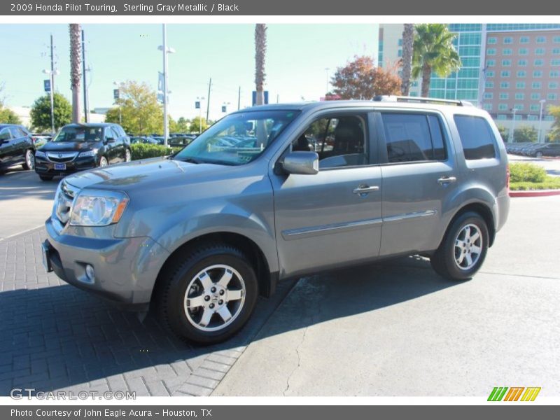 Sterling Gray Metallic / Black 2009 Honda Pilot Touring