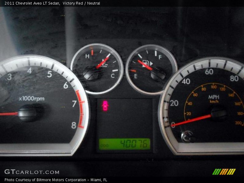 Victory Red / Neutral 2011 Chevrolet Aveo LT Sedan
