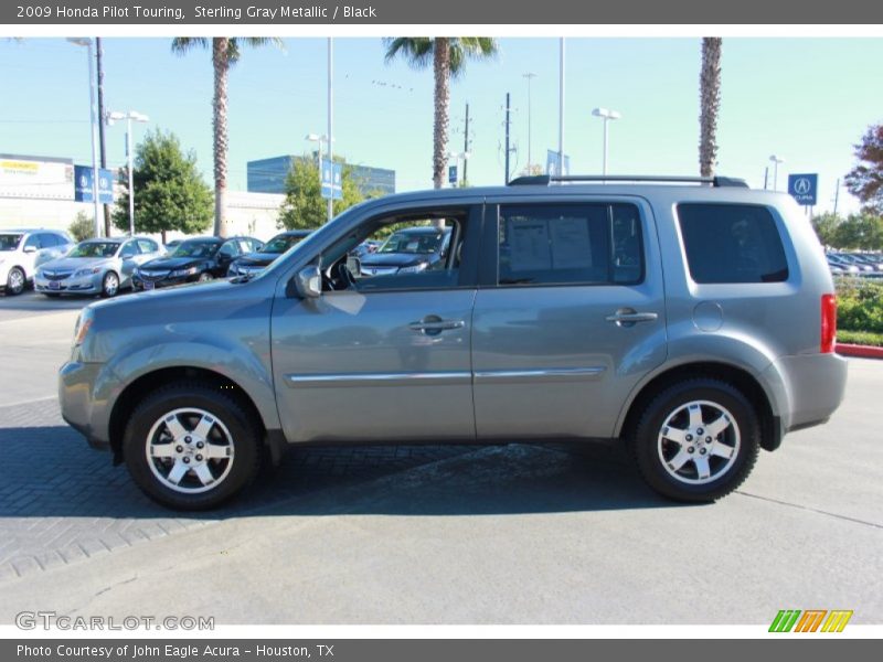 Sterling Gray Metallic / Black 2009 Honda Pilot Touring
