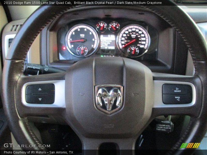 Brilliant Black Crystal Pearl / Dark Slate/Medium Graystone 2010 Dodge Ram 1500 Lone Star Quad Cab