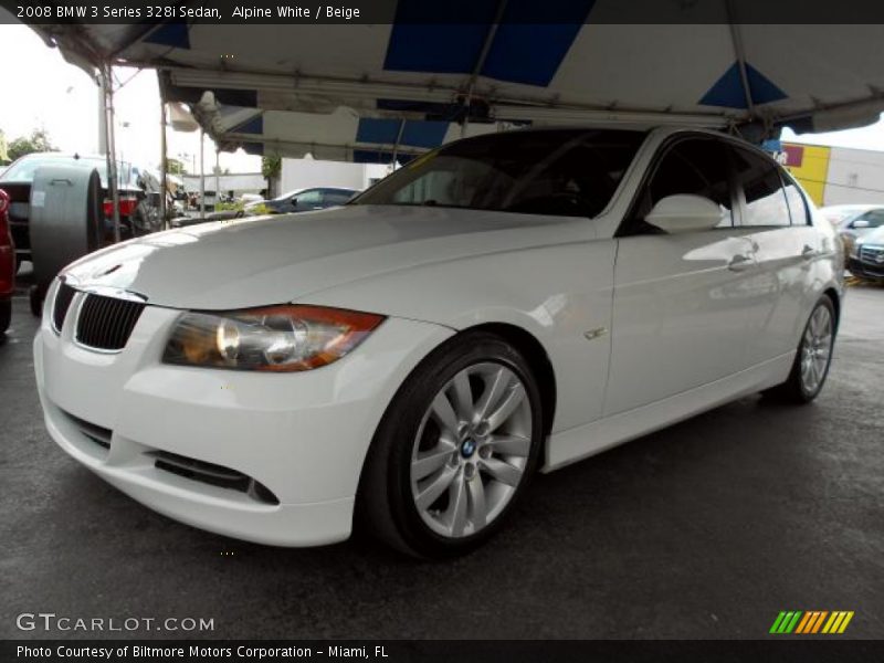 Alpine White / Beige 2008 BMW 3 Series 328i Sedan