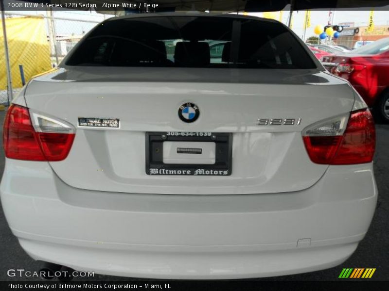 Alpine White / Beige 2008 BMW 3 Series 328i Sedan
