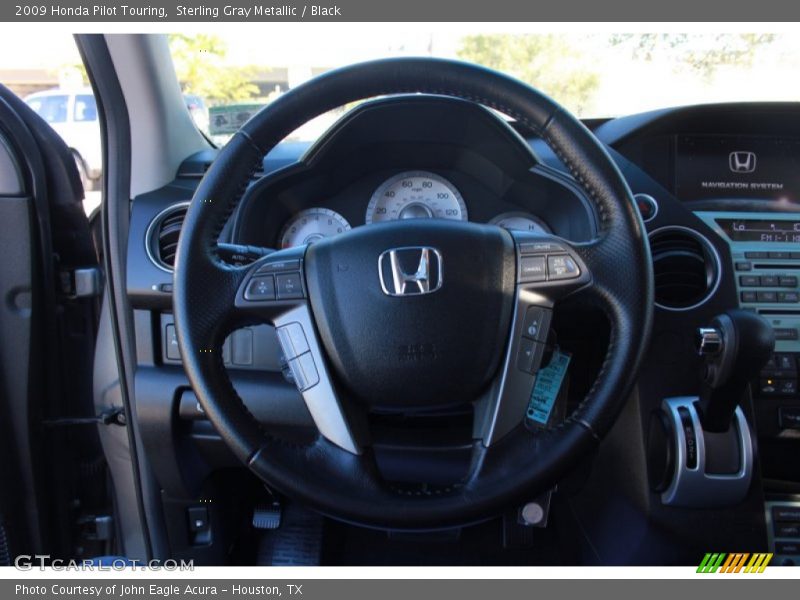 Sterling Gray Metallic / Black 2009 Honda Pilot Touring