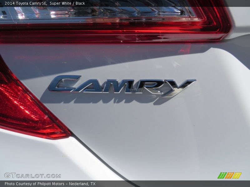 Super White / Black 2014 Toyota Camry SE