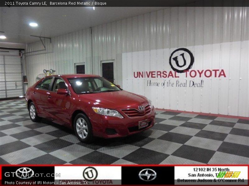 Barcelona Red Metallic / Bisque 2011 Toyota Camry LE