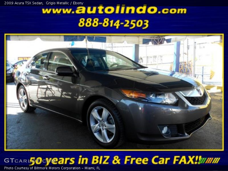 Grigio Metallic / Ebony 2009 Acura TSX Sedan