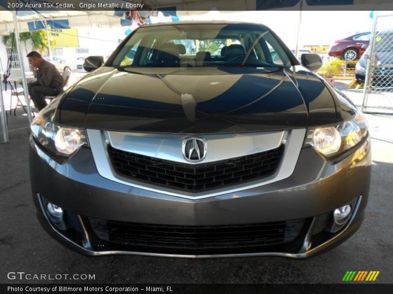 Grigio Metallic / Ebony 2009 Acura TSX Sedan